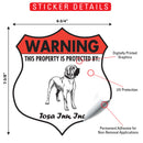 Tosa Inu! Property is Protected Badge Sign or Sticker-2