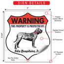 Fila Brasileiro! Property is Protected Badge Sign or Sticker-3