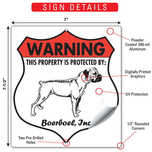 Boerboel! Property is Protected Badge Sign or Sticker