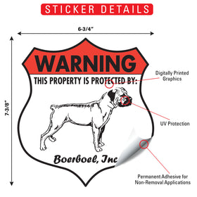 Boerboel! Property is Protected Badge Sign or Sticker - 0