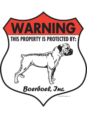 Boerboel! Property Patrolled Badge Sign or Sticker