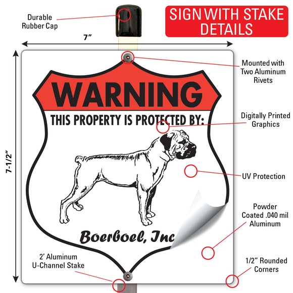 Boerboel! Property is Protected Badge Sign or Sticker
