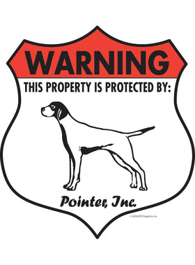 Pointer! Property Patrolled Badge Sign or Sticker