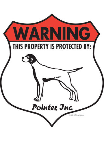Pointer! Property Patrolled Badge Sign or Sticker