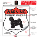 Tibetan Terrier! Property is Protected Badge Sign or Sticker-4