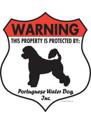 Portuguese Water Dog! Property is Protected Badge Sign or Sticker-1