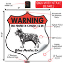 Blue Heeler! Property is Protected Badge Sign or Sticker-4