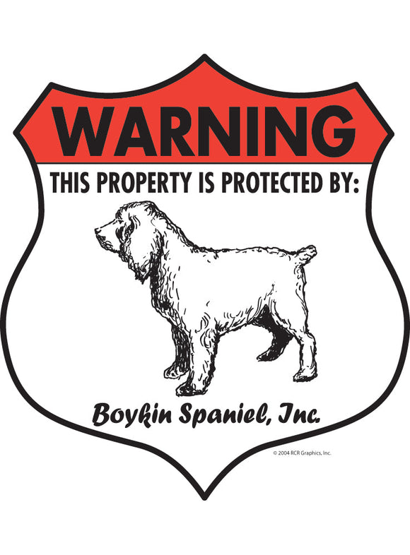 Boykin Spaniel! Property Patrolled Badge Sign or Sticker